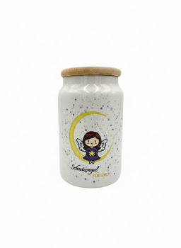 Keksdose, Vorratsdose "Motiv Schutzengel für dich, H: 14,5 cm